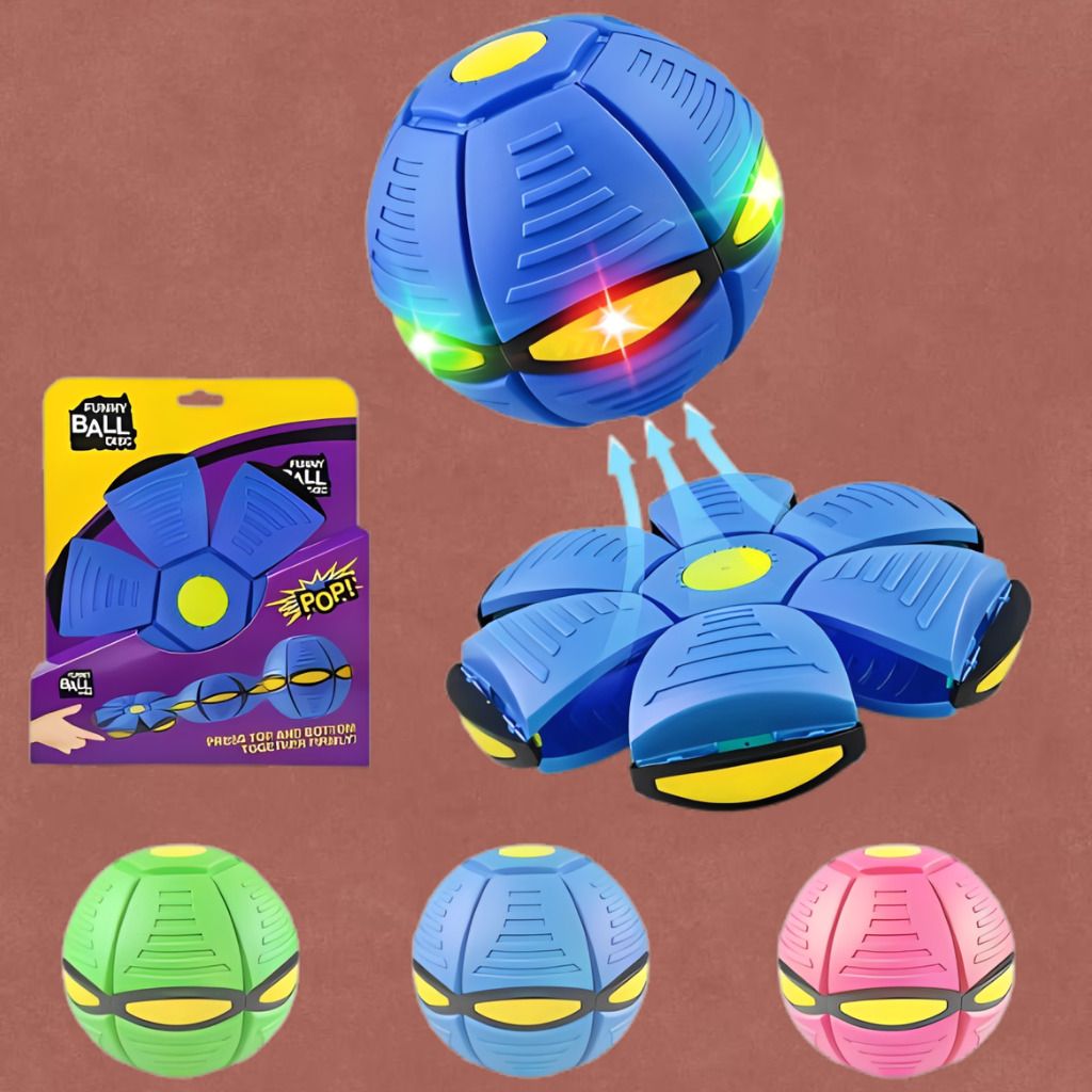 khatushyam Flying Ball Disc Toy with Creative Folding Design Football - Size: 1-picture-37
