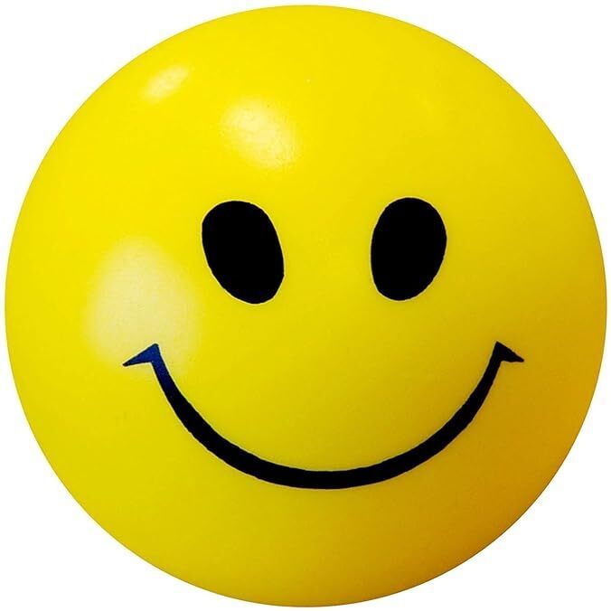 Reliever Stress Squeeze Ball for Kids & Adults Smiley Face - 7 cm (Yellow) Squash Ball