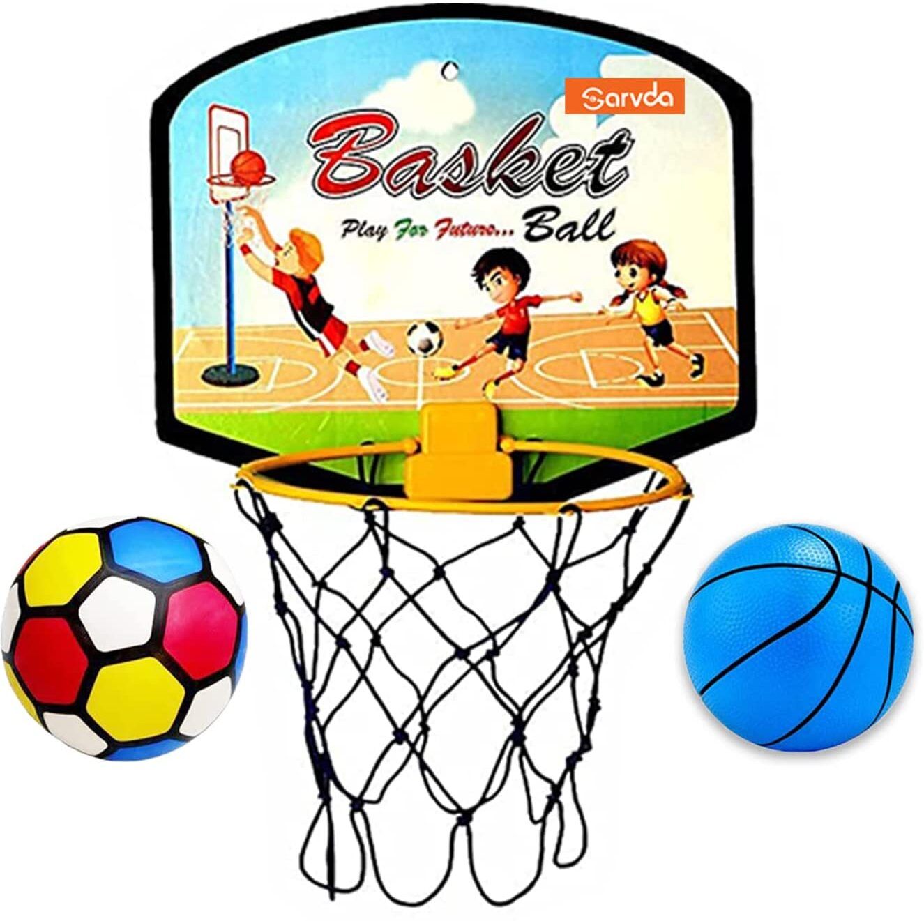 Basket Balls for Kids, Indoor and Outdoor Game Basketball Net Ring Return Gift Basketball - Size: 1-image-36