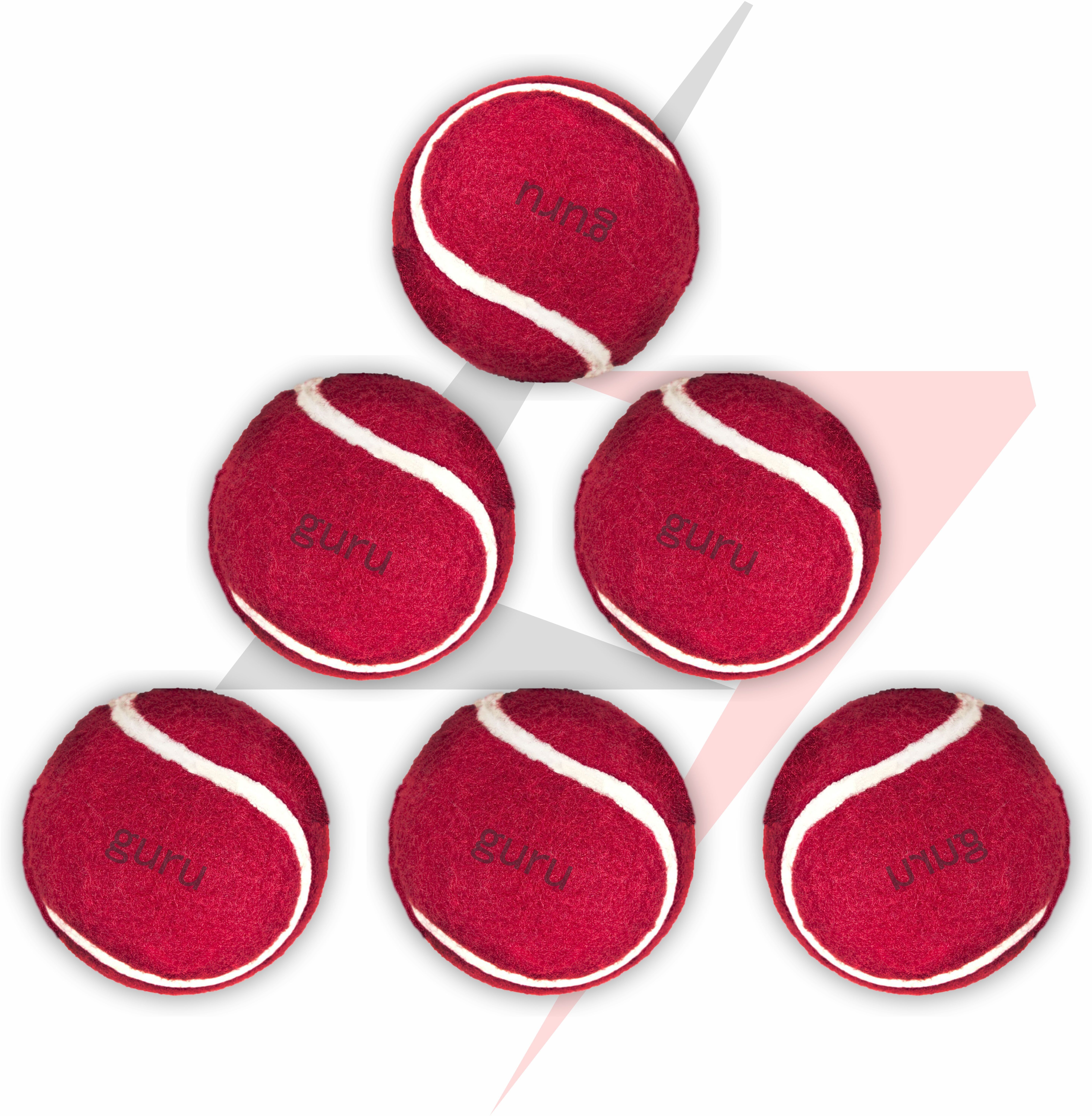 lyzoo Guru Heavy weight Cricket Tennis Ball All age Group RED Tennis Ball-picture-11
