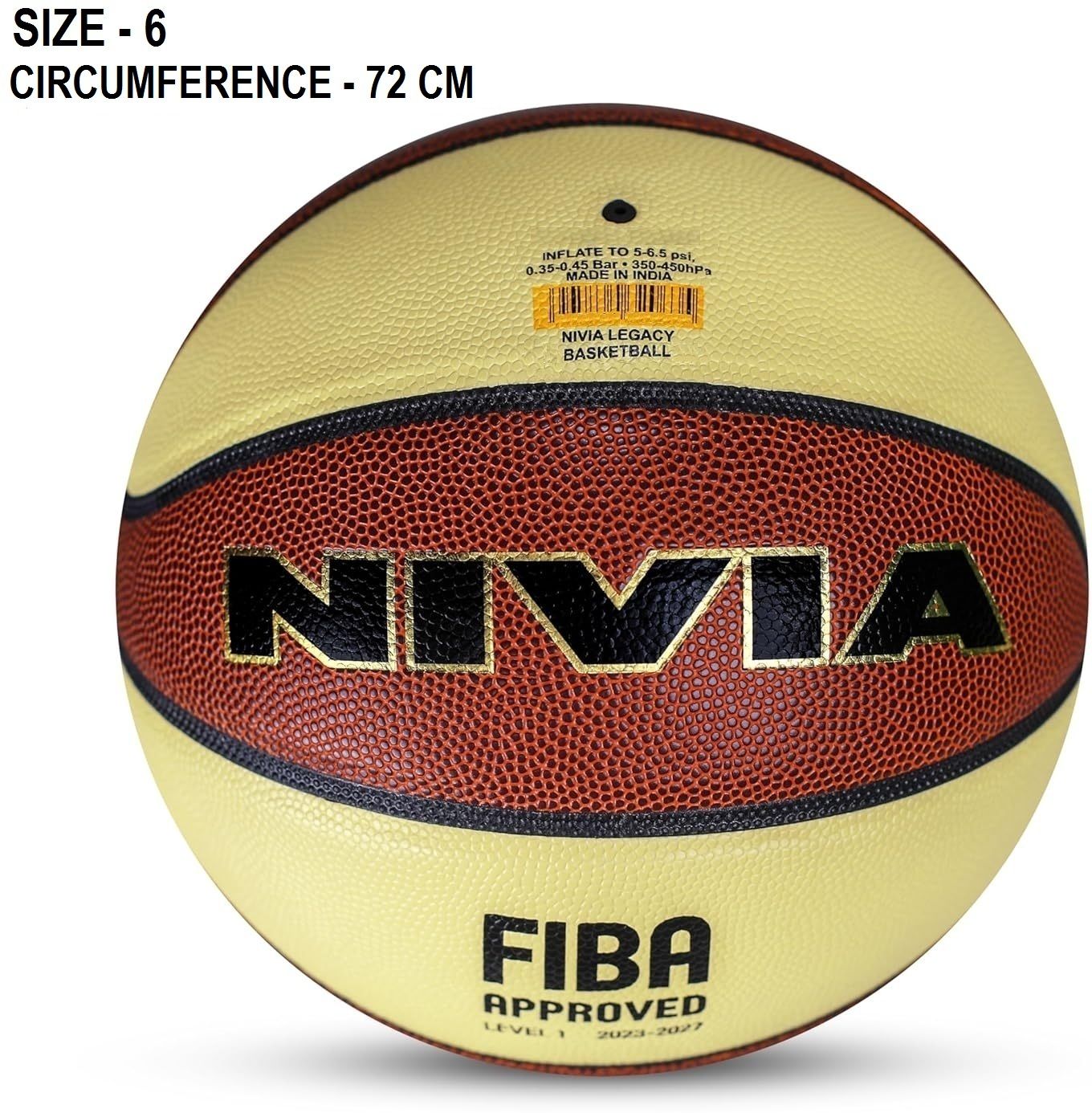 nivia Legacy, 8 Panels, Microfiber Laminated. Made for professional Basketball - Size: 6-picture-35
