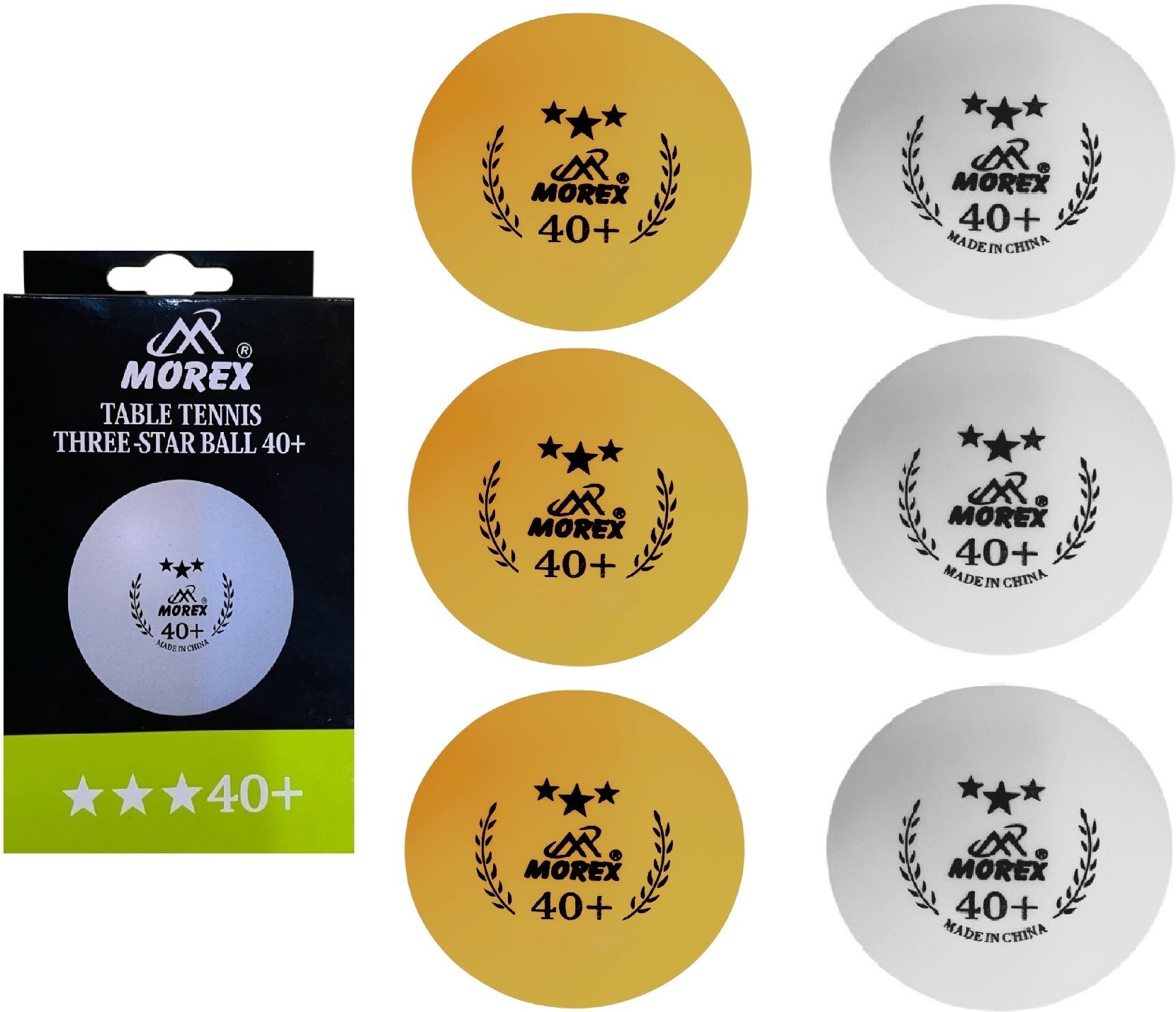 MOREX 40+ Table Tennis Balls, High Performance 3-Star ABS, for Professional Table Tennis Ball-image-30