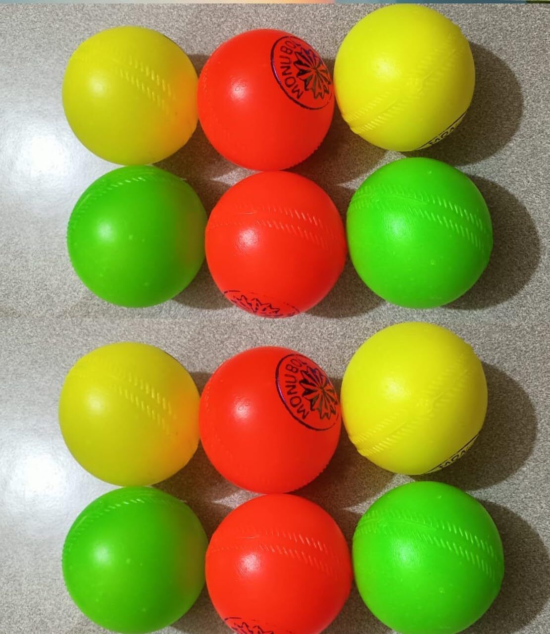 IQRAA Cricket Training Ball for Kids, Hard Plastic Practice Balls Pack of 12, Water Polo Ball-image-1