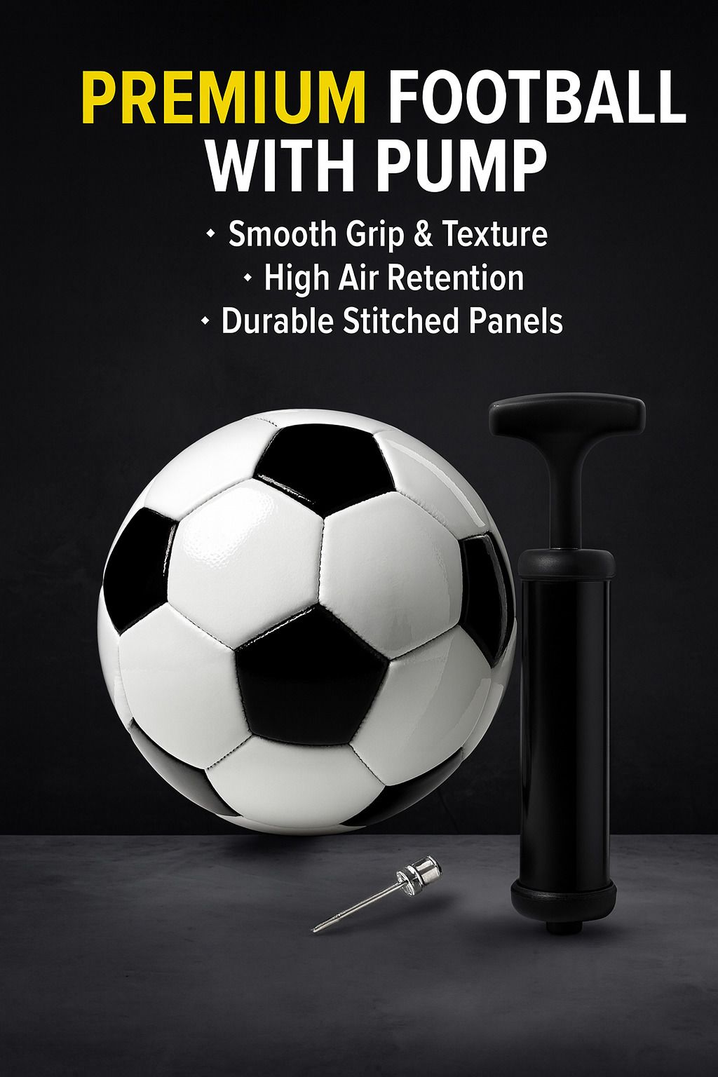 FIFA World Cup Super Kick Soccer (Size-5) 2PLY Machine Stiched With Air Pump Football - Size: 5-image-47