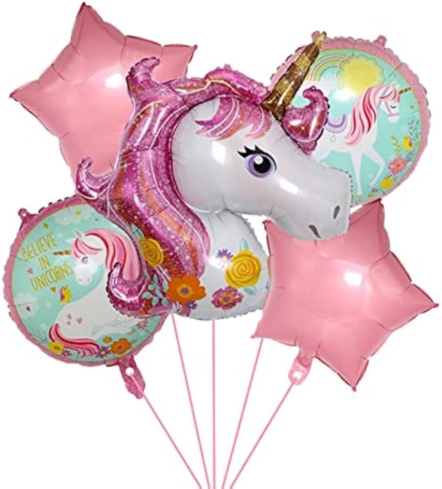 party breeze Solid unicorn theme birthday decorations items combo kit balloons Balloon-picture-26