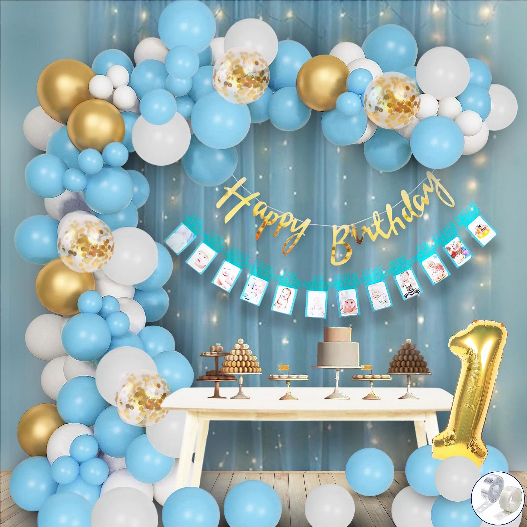 Solid Cute 1st Birthday Decoration Items - Birthday Decoration Items For Kids Balloon-image-37