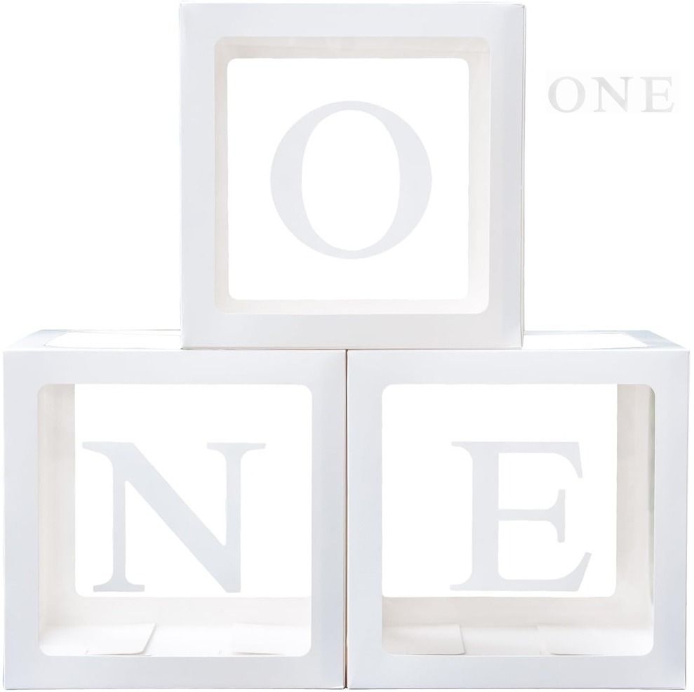 Solid One Box for New Born Baby Shower Decoration Letter Balloon