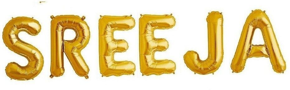 Solid NEW "SREEJA" Letter Foil Balloon For Birthday/Celebration Letter Balloon-image-1