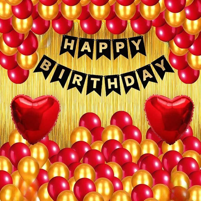 Solid Metallic Birthday decoration & happy birthday decoration Balloon-image-18