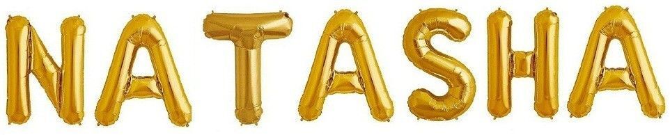 Solid NEW "NATASHA" Letter Foil Balloon For Birthday/Celebration Letter Balloon-image-30