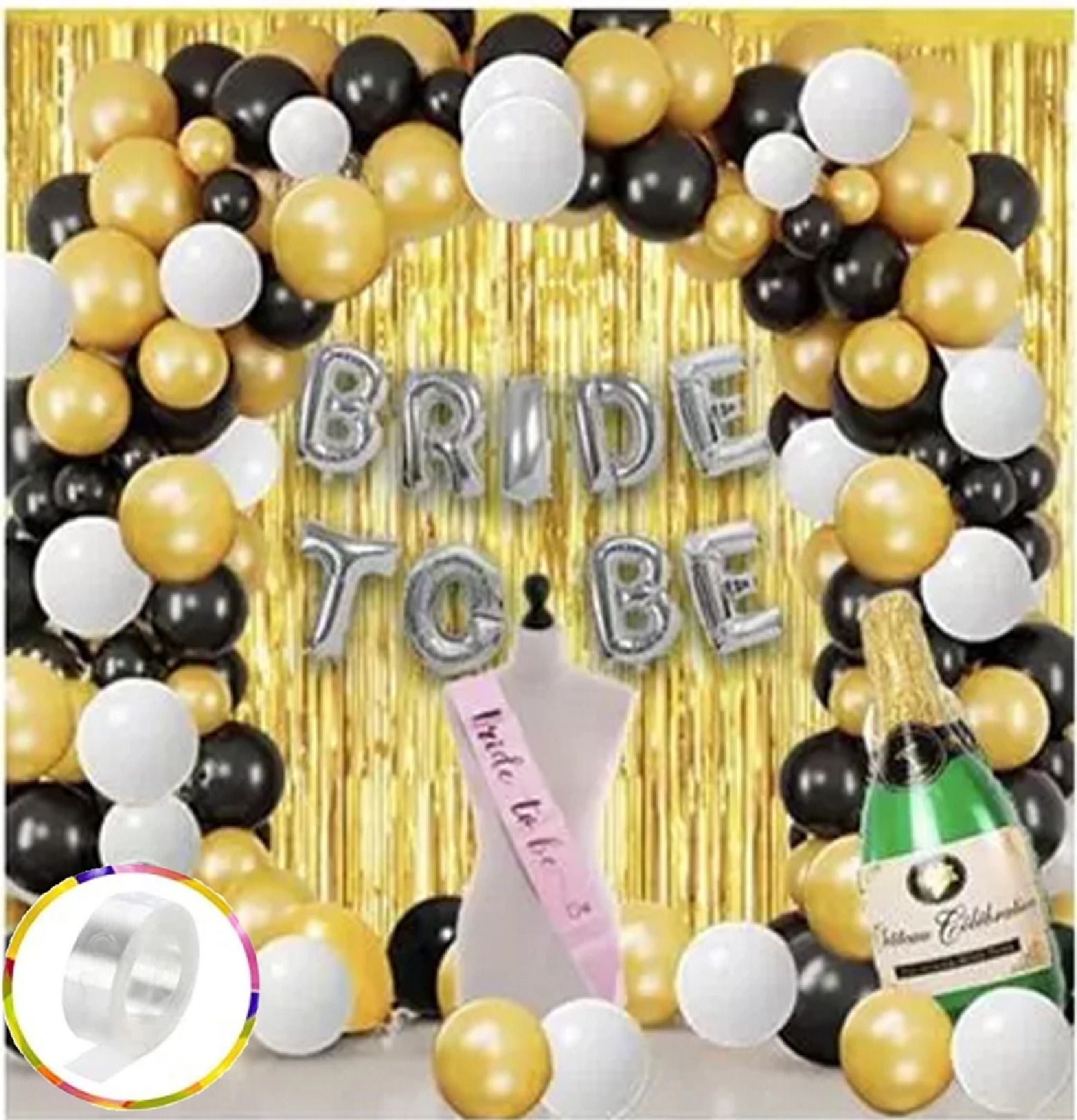 business squad Solid Bride To Be Balloon and Foil Balloon Decoration Kit for Events Balloon Bouquet-picture-13