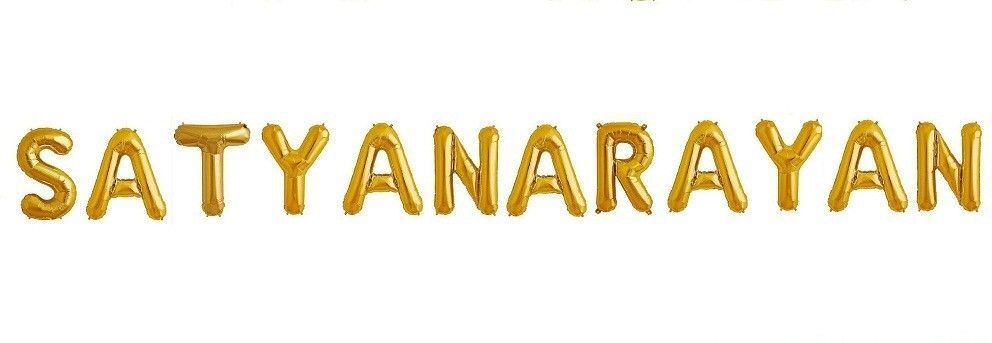 Solid RSR "SATYANARAYAN" Letter Foil Balloon For Birthday/Celebration/Surprise Letter Balloon-image-11