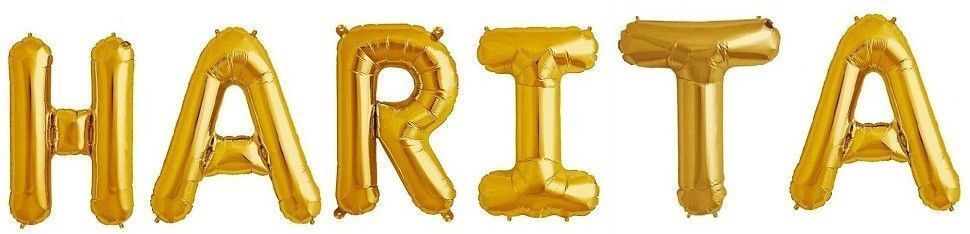 nexira Solid NEW "HARITA" Letter Foil Balloon For Birthday/Celebration Letter Balloon-picture-12