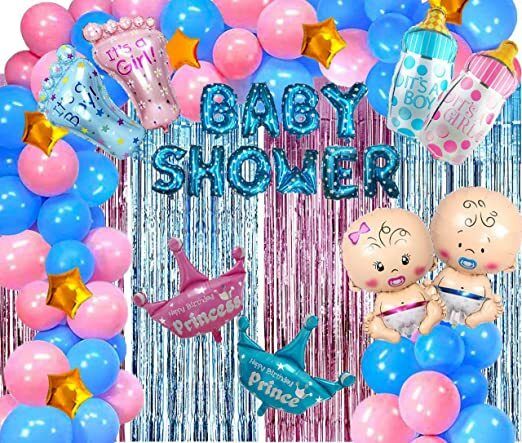 Baby Shower Foil Balloons Party Decoration Kids Boy Arrival