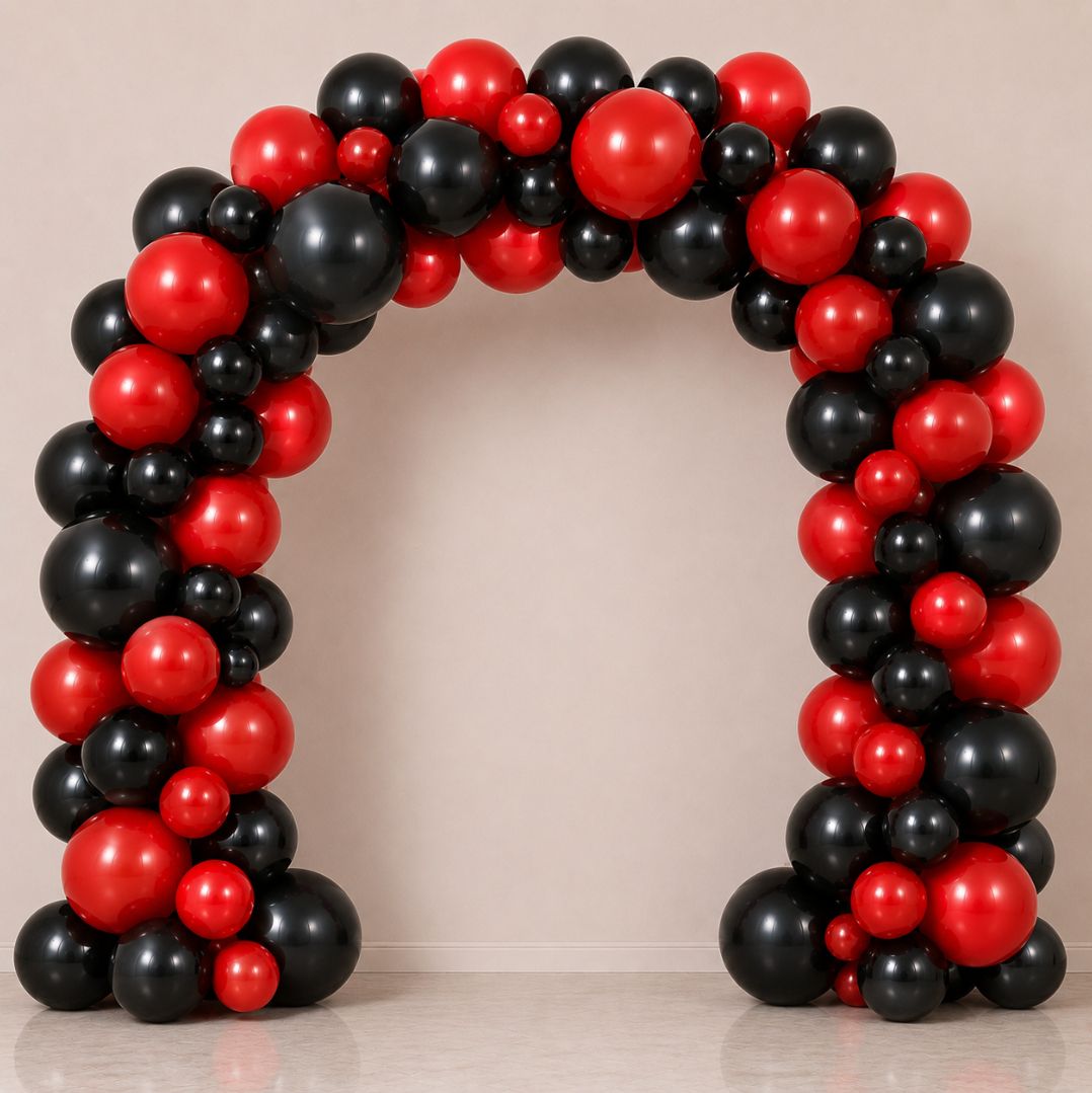 Solid Red Black Balloon Arch Kit for Birthday Party Decoration Garland Balloon-image-39