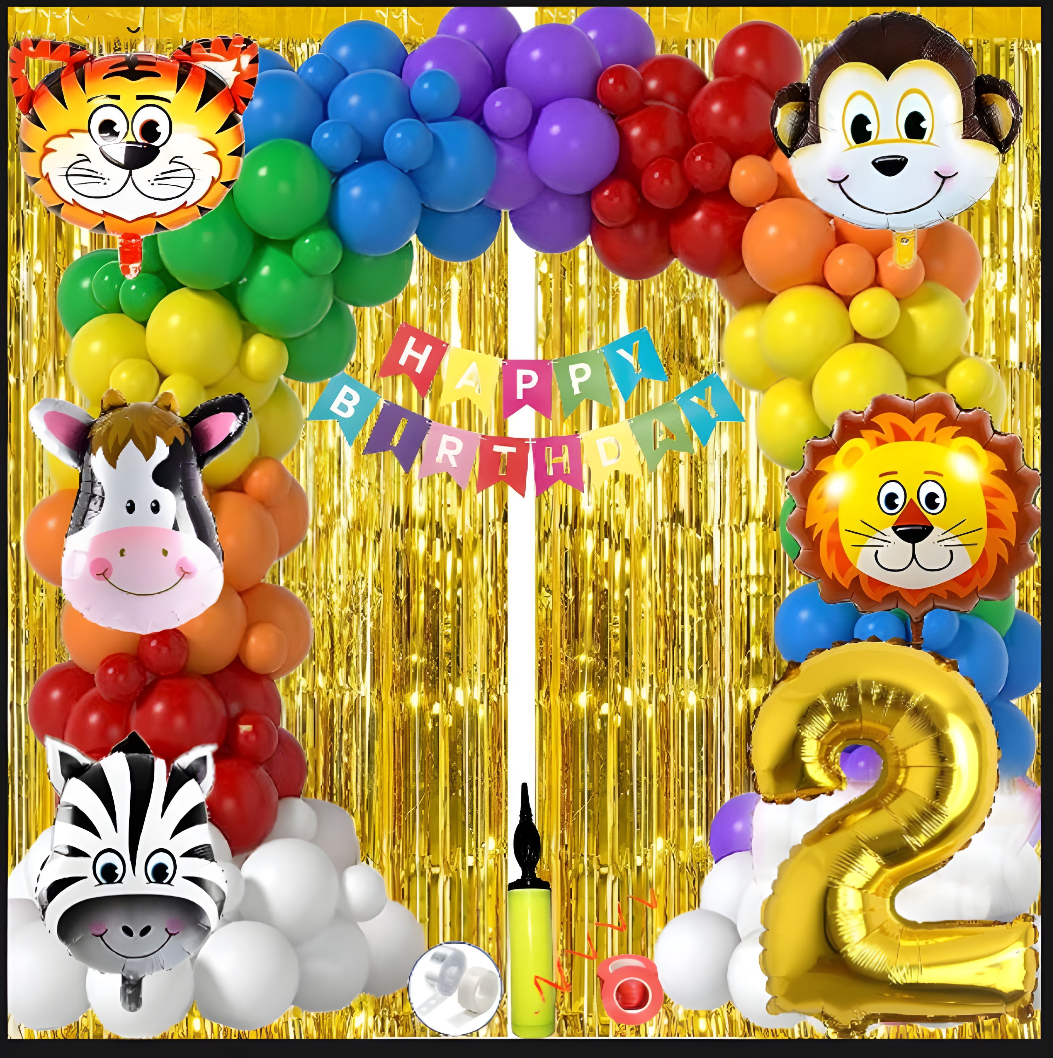 groovy dudz Solid Jungle Theme 2nd Birthday Decoration Balloon-picture-21