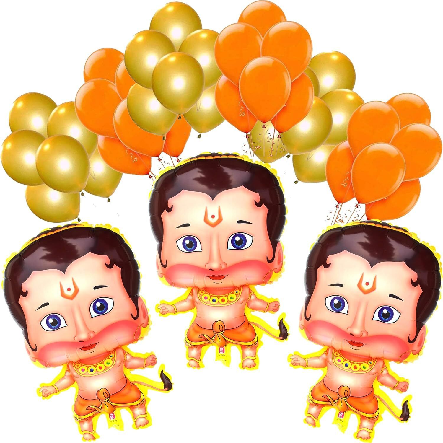 Solid 3 Bal Hanuman Shape Cartoon Character Foil 50multy Balloons Balloon-image-28