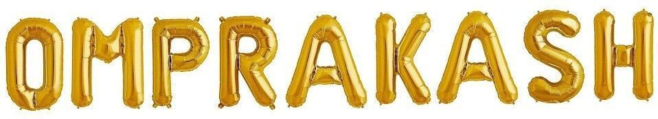 Solid NEW "OMPRAKASH" Letter Foil Balloon For Birthday/Celebration Letter Balloon-image-29