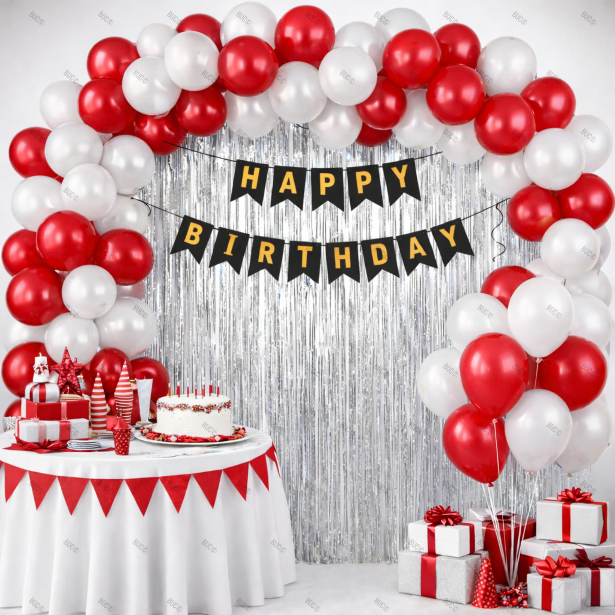 Solid Happy Birthday Decoration Items For Girls Boy Balloons For Decoration Combo Kit Balloon-image-32