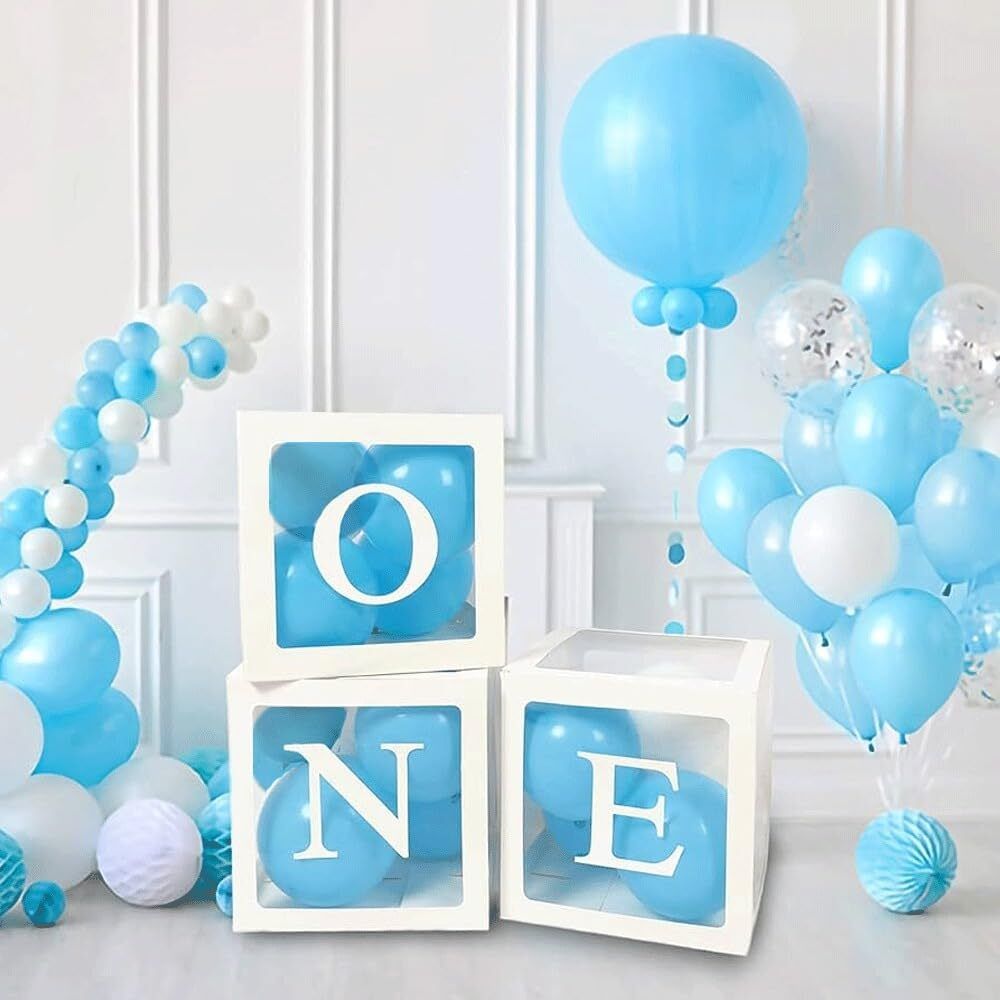 Solid One Box for New Born Baby Shower Decoration Naming Ceremony Letter Balloon-image-11