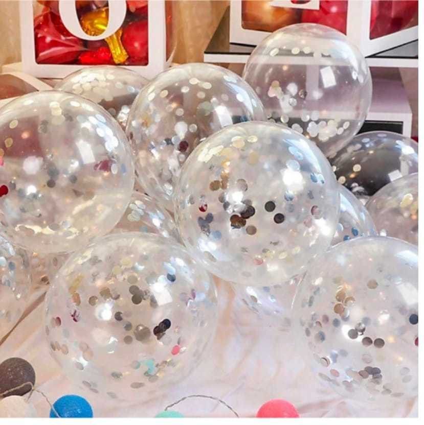 Solid WHITE CONFETTI Balloon For Decoration Balloon-image-29