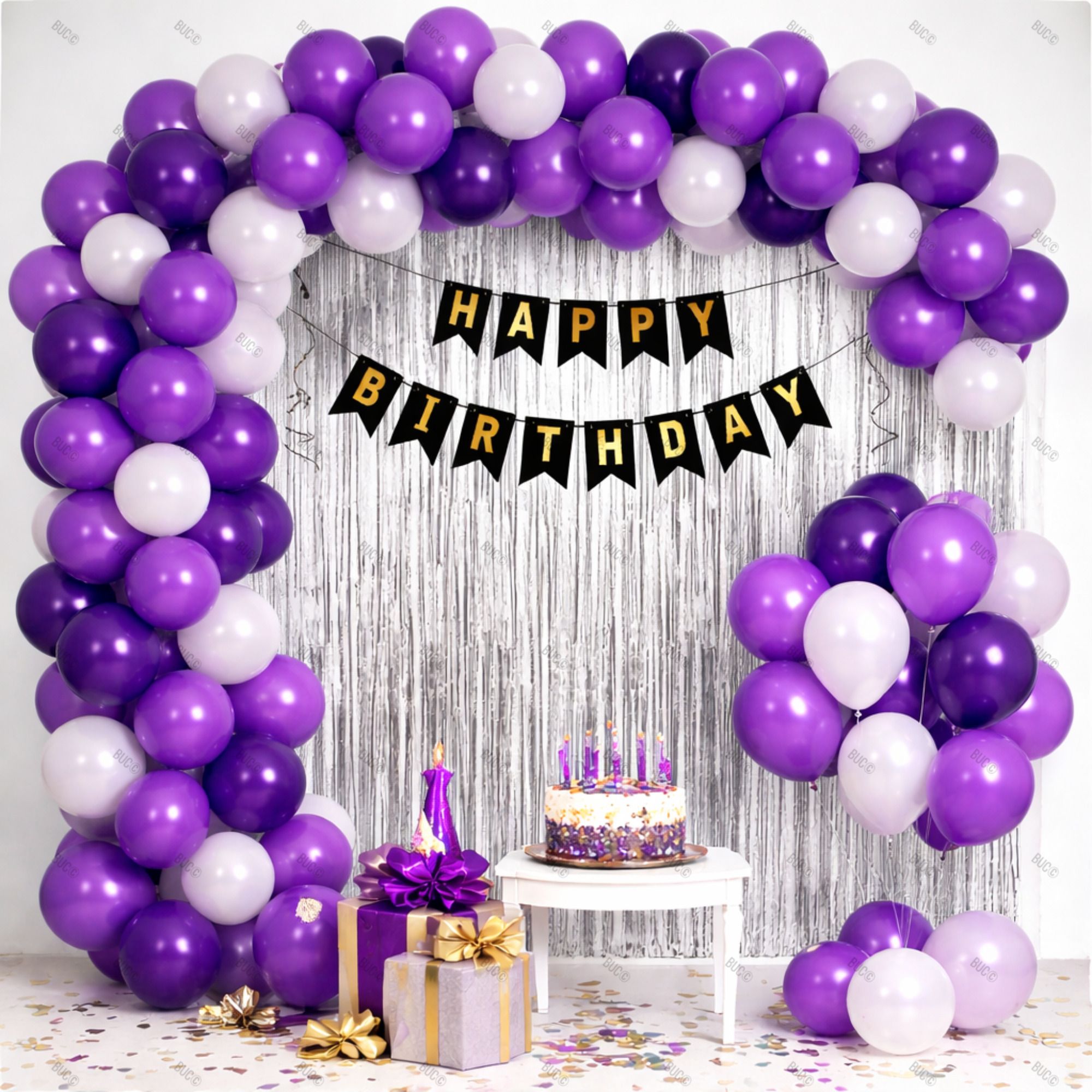 Solid Happy Birthday Decoration Items For Girls Boy Balloons For Decoration Combo Kit Balloon-image-29