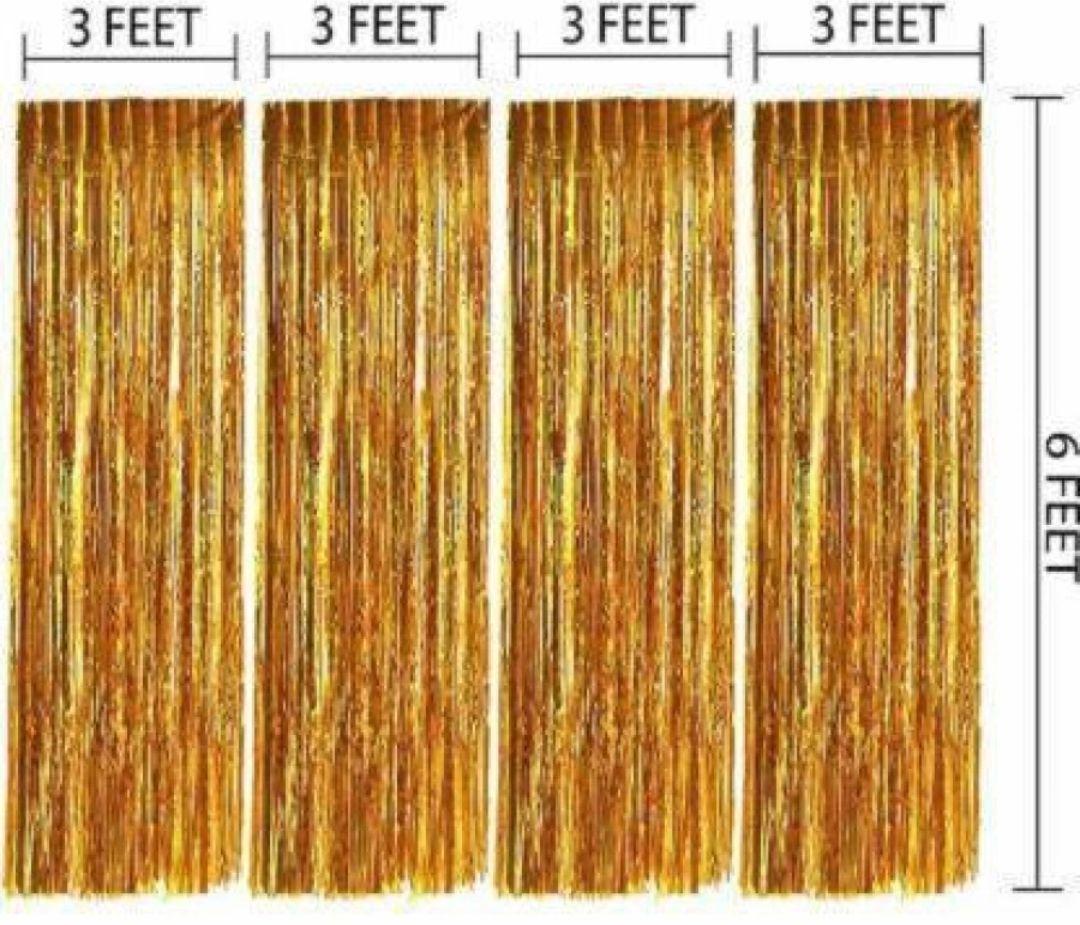 Solid Metallic Foil Shiny fringe Curtain for Decoration Balloon-image-8