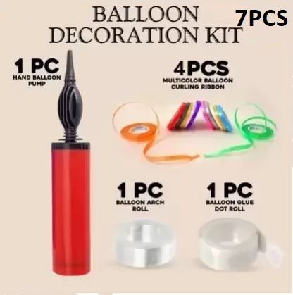 Solid Balloon Decorating Garland -1Tape Strip,1Glue dot,1Balloon Pump, 4 Ribbon Balloon-image-16