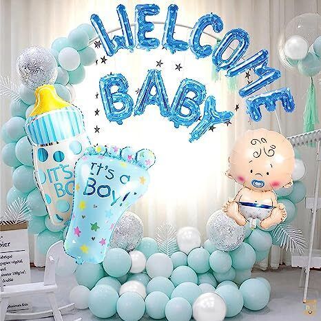 houseofcommon Solid Baby Boy Welcome Kit For Home 44Pcs Balloon-picture-11