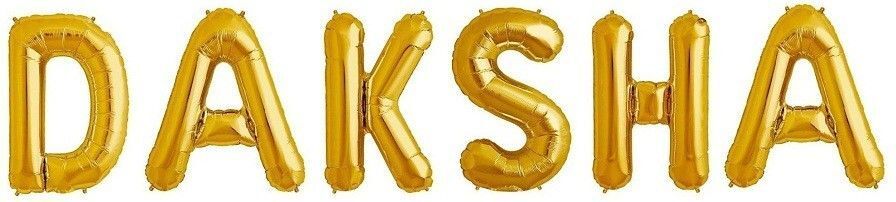 Solid RSR "DAKSHA" Letter Foil Balloon For Birthday/Celebration/Surprise Letter Balloon-image-14