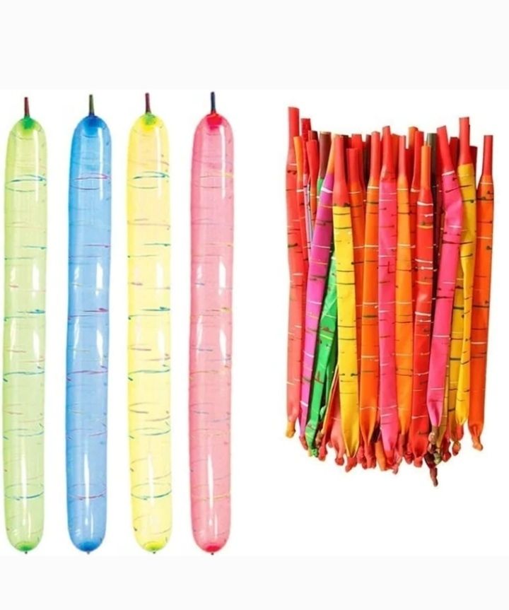 Printed 40 Pcs Rocket Balloons Long Balloon Magic Balloons Colorful Balloons for Parties Balloon