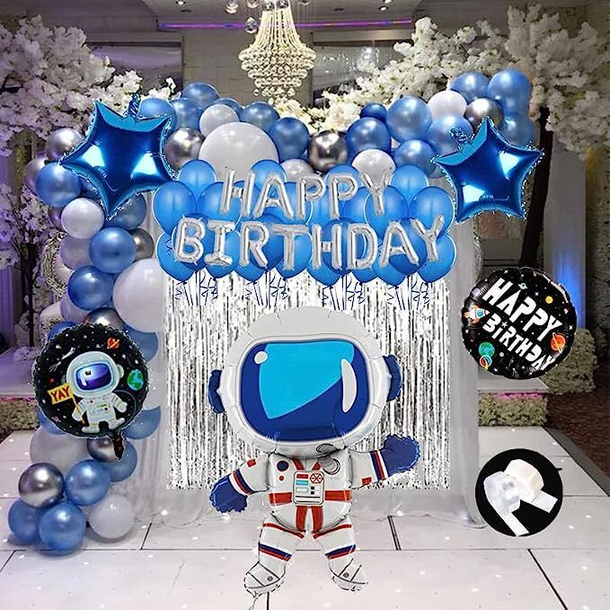 groovy dudz Solid Space Theme Birthday Decoration for Boys Girls Kids Balloon-picture-15
