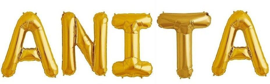 Solid NEW "ANITA" Name Decoration Letter Foil Balloon For Birthday/Celebration Letter Balloon-image-10