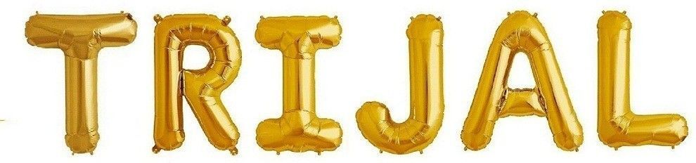 nexira Solid NEW "TRIJAL" Letter Foil Balloon For Birthday/Celebration Letter Balloon-picture-11
