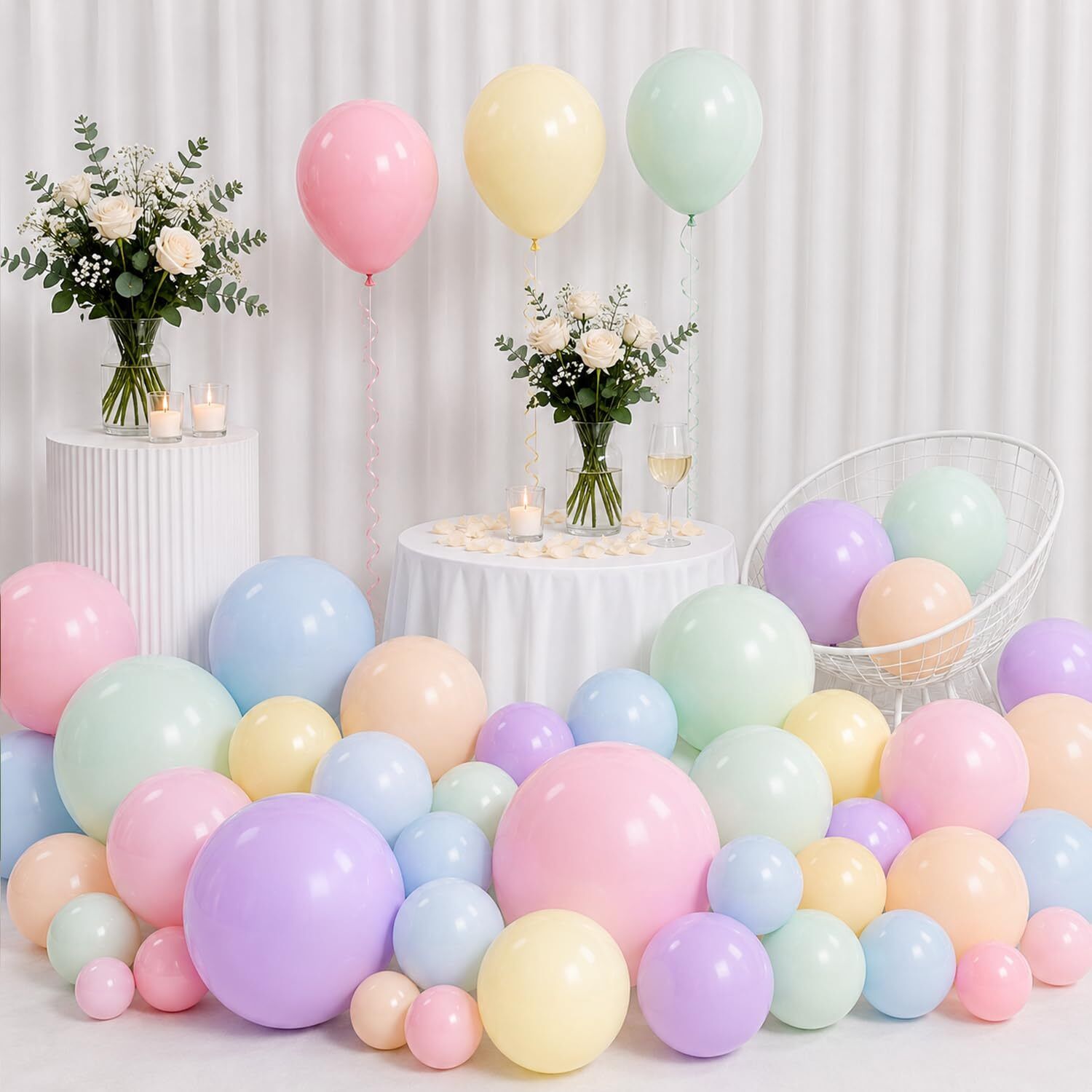 Solid Pastel Latex Assorted Color Balloons for Birthday Party Balloon-image-30