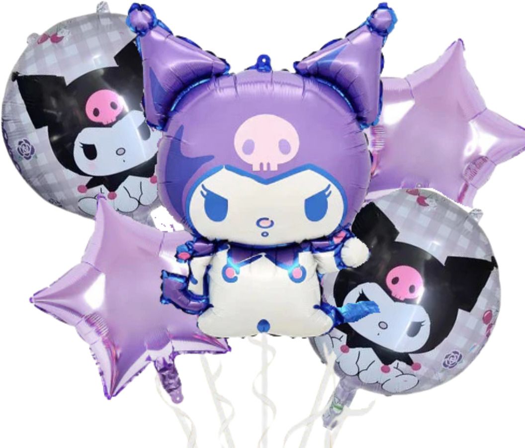 bash n splash Printed Kuromi Balloon Japanese punk sanrio Cartoon Birthday Party Decorations Supplies Balloon-picture-25