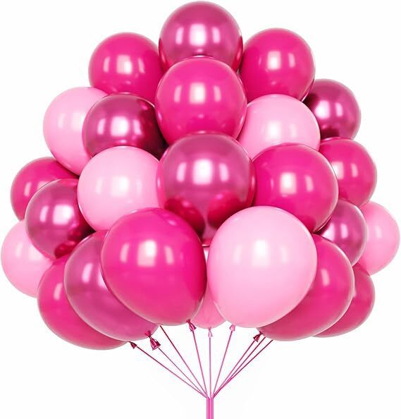 Solid Pink, Chrome & Pastel Balloons Garland Decoration Kit Balloon-image-15