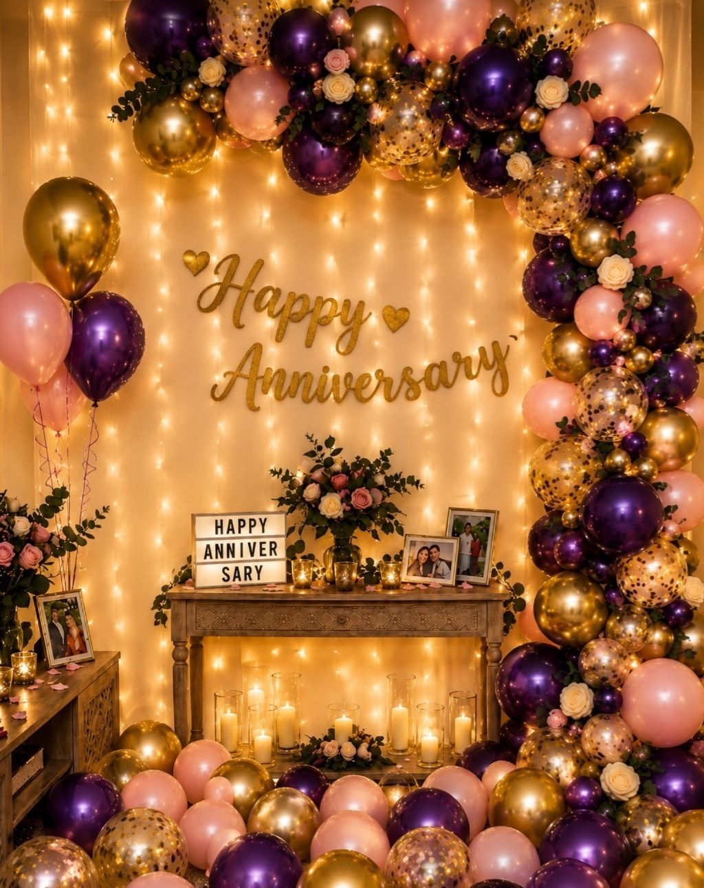 ballooooify Solid Happy Anniversary set Decoration Balloon-picture-43