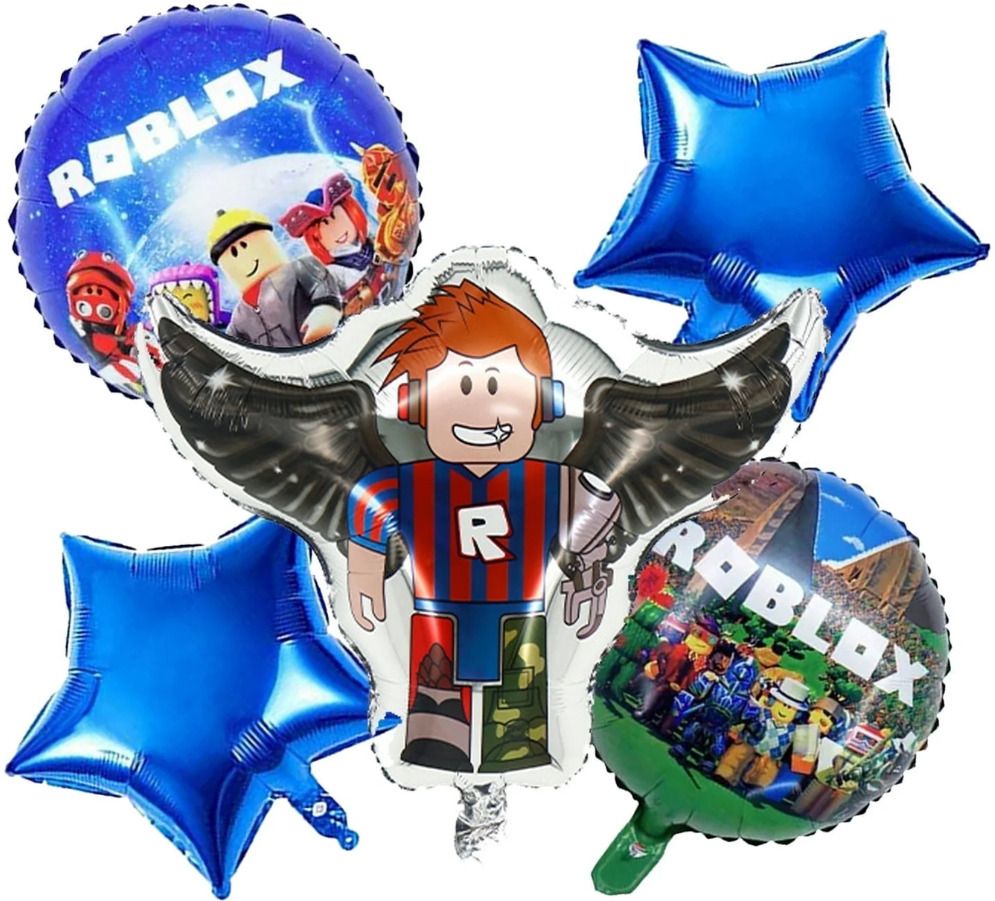 Printed Roblox Theme Helium Foil Balloon Gamer Theme Birthday Party Decoration Balloon-image-3