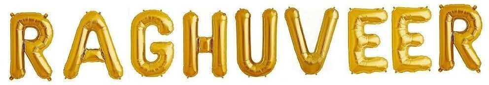 Solid NEW "RAGHUVEER" Letter Foil Balloon For Birthday/Celebration Letter Balloon-image-30