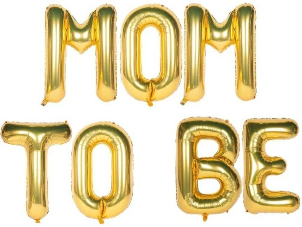 flipmate Solid Solid Mom To Be Foil Banner Golden Letter Balloon (Gold, Pack of 1) Letter Balloon-picture-25