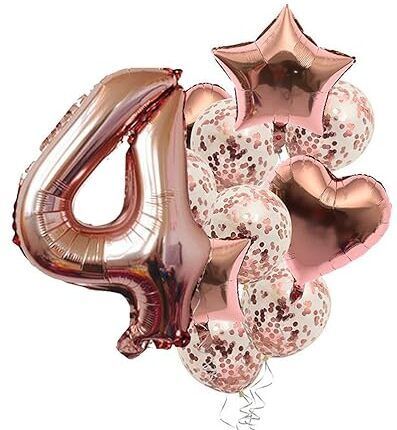 Solid Fourth Birthday & Anniversary Rose Gold Balloons For Party Decoration Items Balloon-image-31