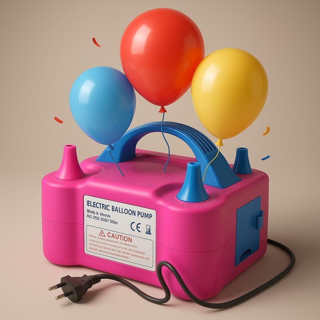 teqbot Electric Balloon Air Blower Pump Portable Inflator Dual Nozzle Machine.001 Balloon Pump-picture-12