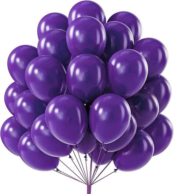 Solid Purple Balloon Birthday Decoration Kit. Balloon-image-16