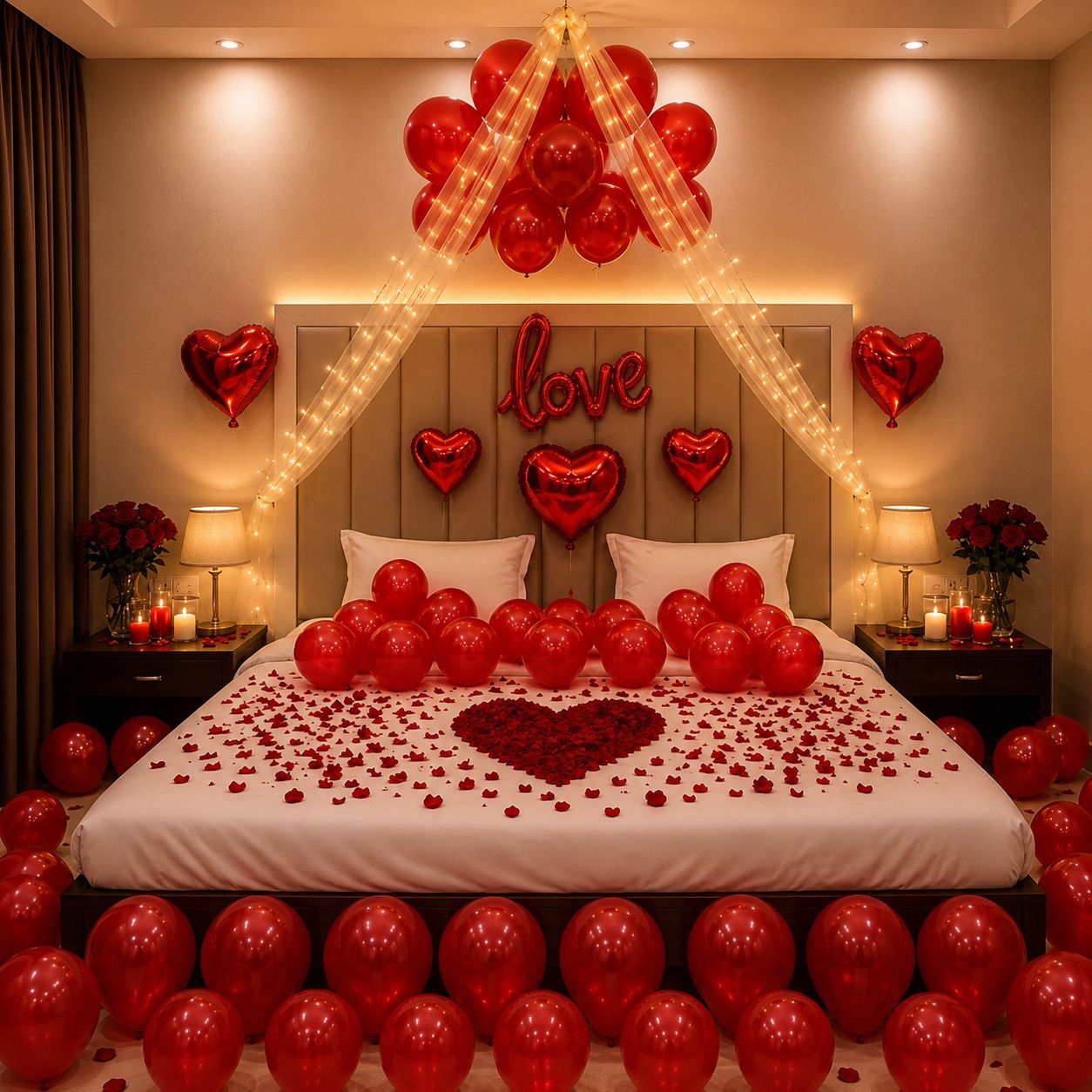 Solid Royal Red Love Anniversary Decoration Balloon-image-34