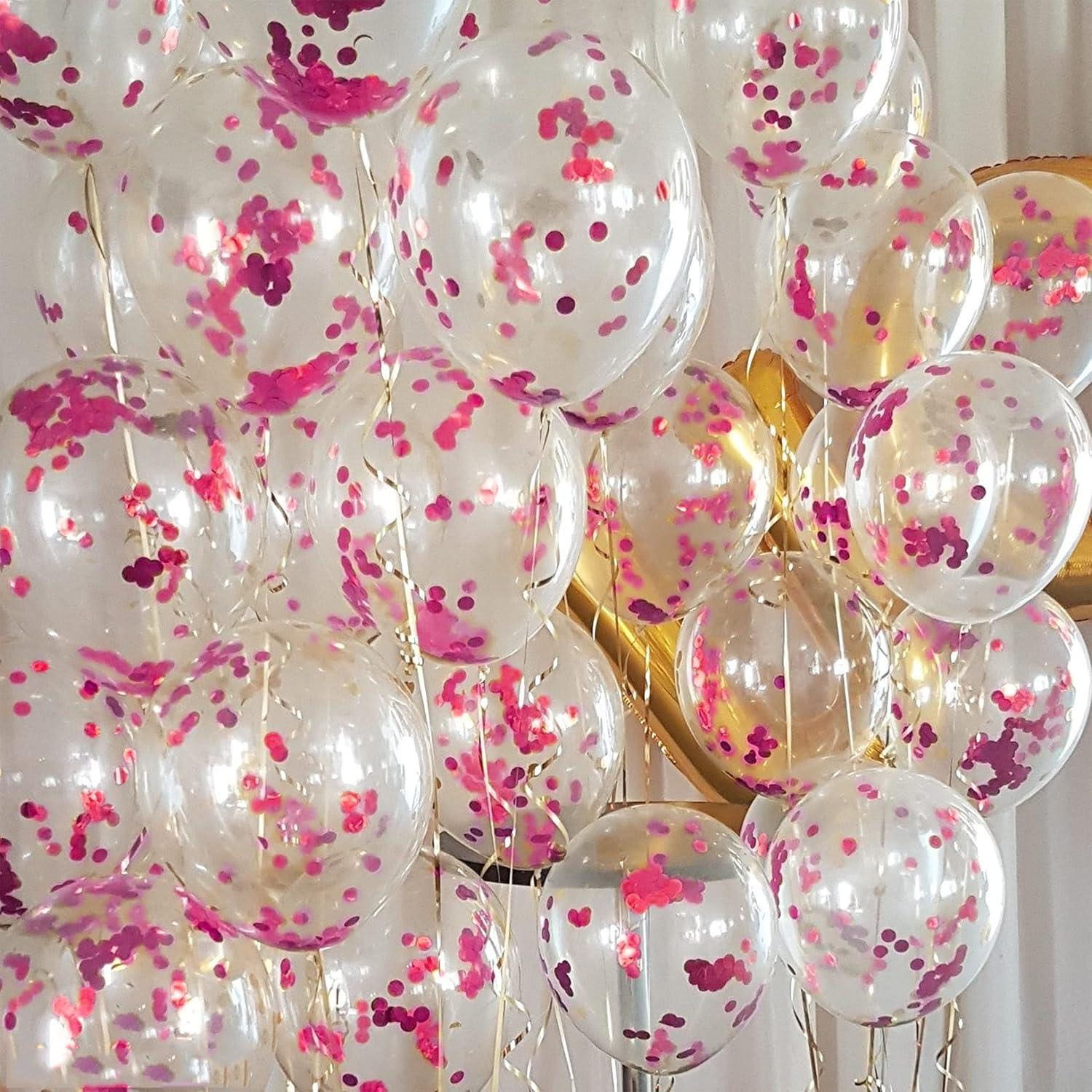 party gliters Solid Glitter Transparent Confetti Balloons For Balloon Garland Birthday Anniversary Balloon-picture-28