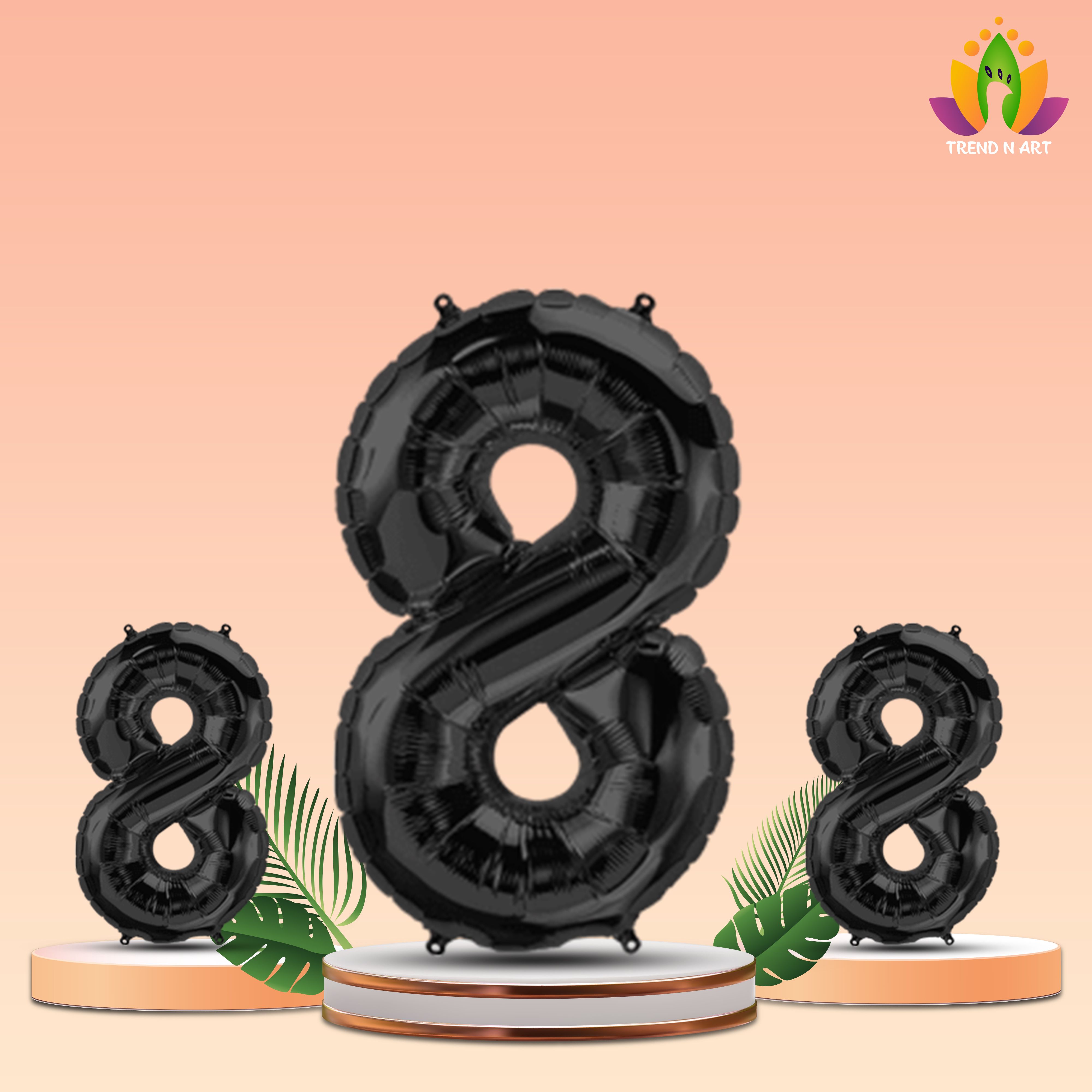 Solid Black 8 Number 32INCH Foil Balloon Party Supplies, Decoration and Celebration Balloon-image-34