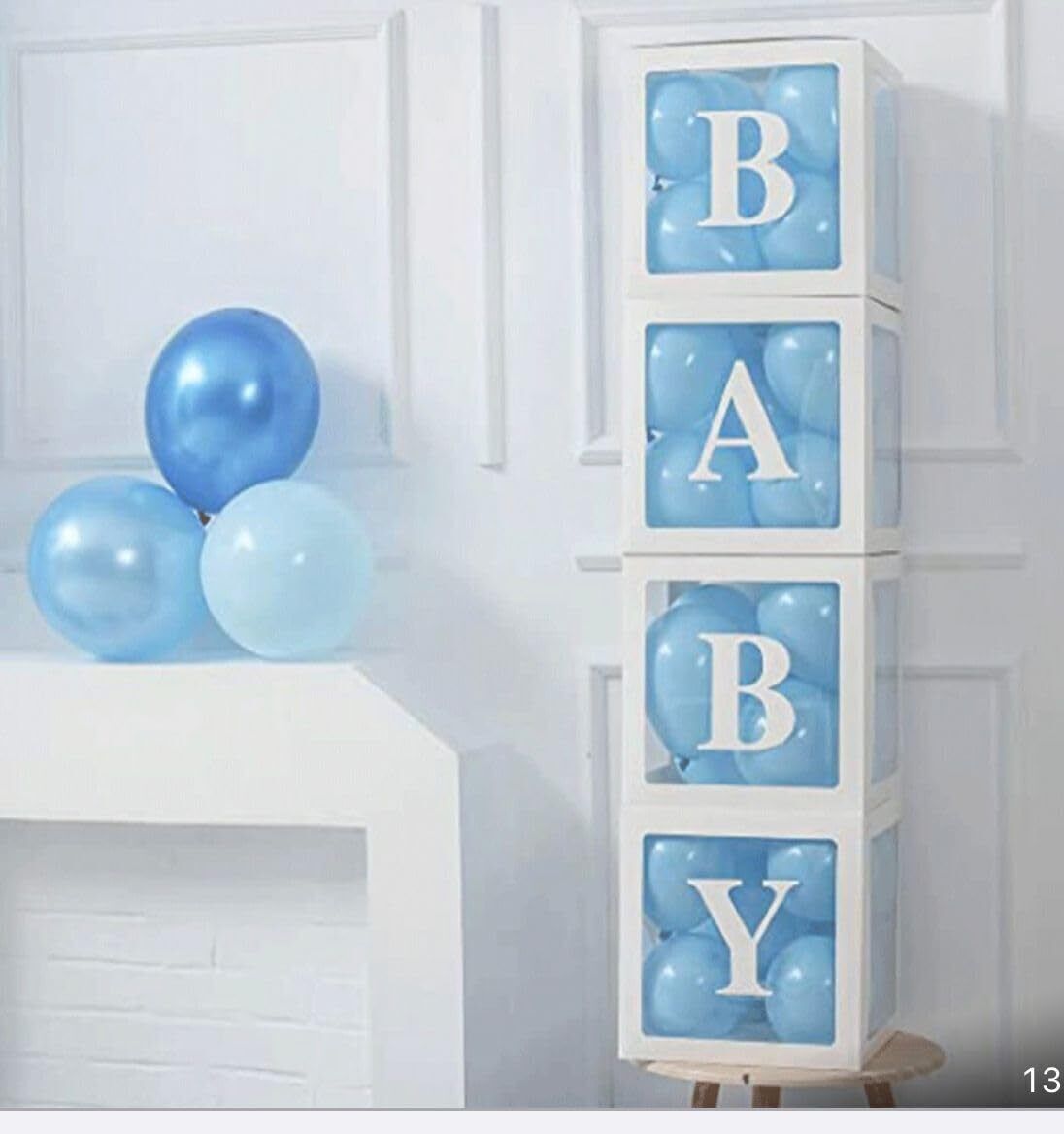 Solid Printed Baby Balloon Box for Baby Shower Decoration Letter Balloon-image-19