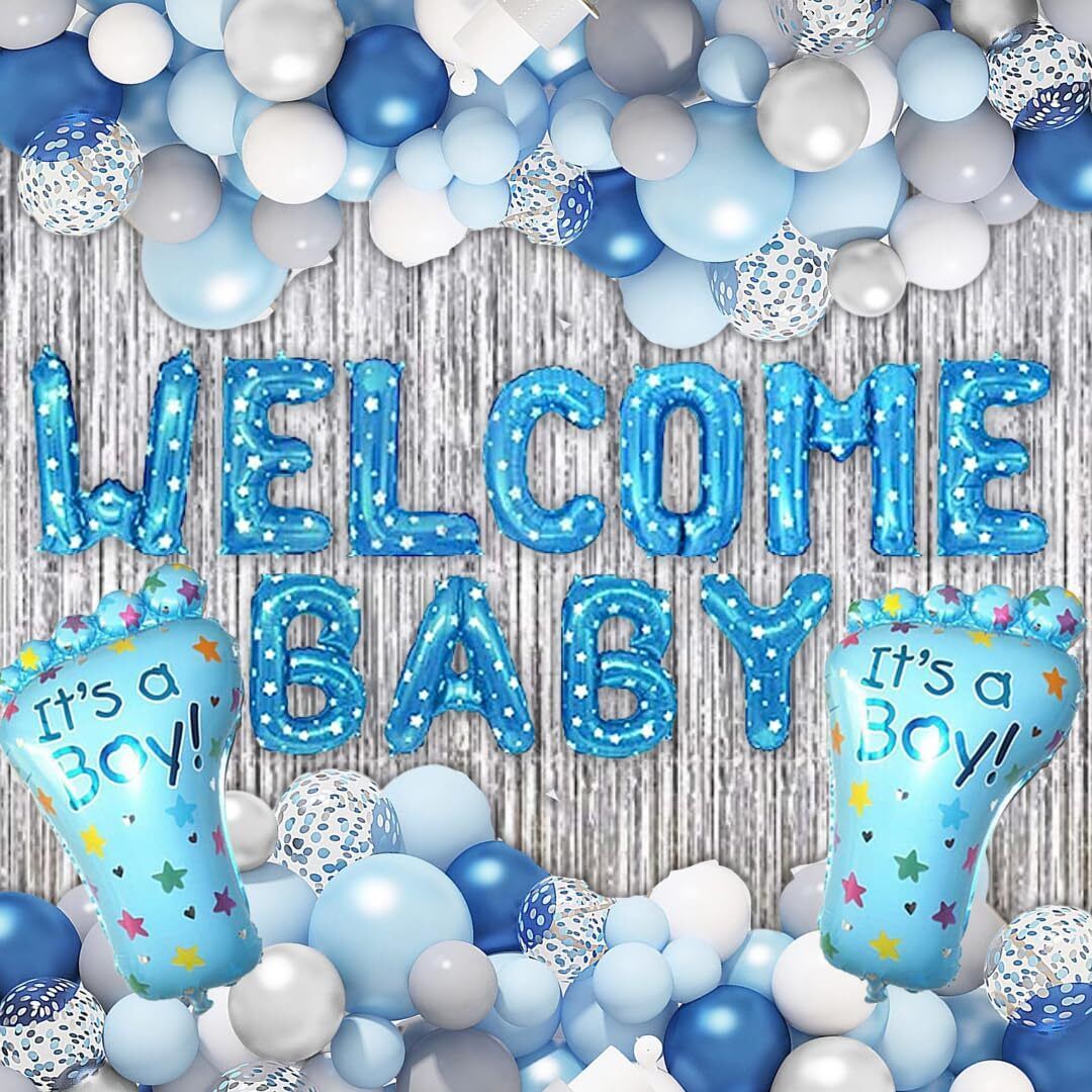 Solid New Born Baby Welcome Decorations for Boys Balloon