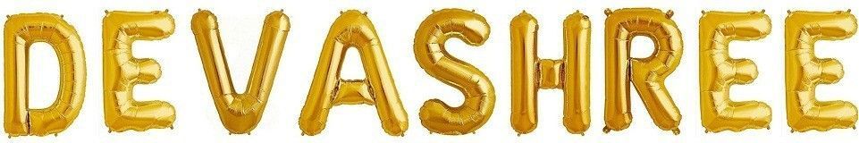 Solid NEW "DEVASHREE" Letter Foil Balloon For Birthday/Celebration Letter Balloon-image-31